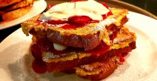 The Strawberry French Toast at Dino's Cafe in Bloomingdale