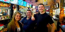 Friendly guests and server at Draft Picks Sports Bar in Naperville