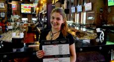 Friendly server at Draft Picks Sports Bar in Naperville