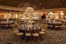 Beautifully decorated ballroom at Fountain Blue Banquets & Conference Center in Des Plaines