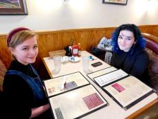 Friends enjoying lunch at George's Family Restaurant in Oak Park