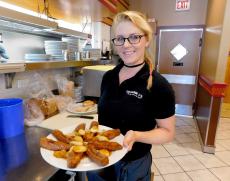 Friendly server at Georgie V's Pancakes & more in Northbrook