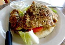Greek-Style Chicken Pita at Gyros Express in Villa Park