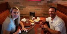 Couple enjoying lunch at Jameson's Charhouse in Arlington Heights