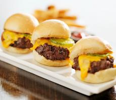 Tasty mini-cheeseburgers at Jimmy D's District Restaurant in Arlington Heights