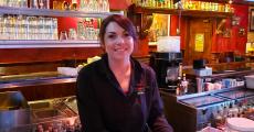 Friendly bar server at Jimmy's Charhouse in Libertyville