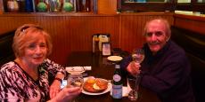 Couple enjoying lunch at Johnny's Kitchen & Tap in Glenview