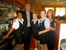 Friendly staff at Lumes Pancake House in Palos Heights