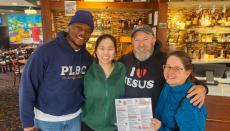 Friends enjoying breakfast at Maple Butter Cafe in Plainfield