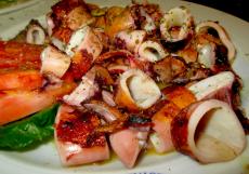 The Grilled Octopus at Mykonos Greek Restaurant in Niles