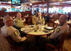 State Police enjoying lunch at Omega Restaurant & Pancake House in Downers Grove