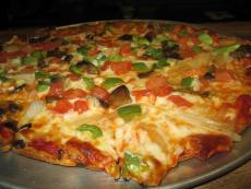 The famous pizza at Paps Ultimate Bar & Grill in Mount Prospect