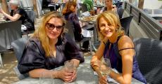 Enjoying lunch on the patio at Plateia Mediterranean Kitchen Des Plaines