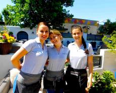 Friendly servers at Plateia Mediterranean Kitchen & Bar in Des Plaines