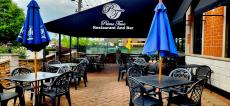 Spacious outdoor patio at Primetime Restaurant & Bar in Hickory Hills