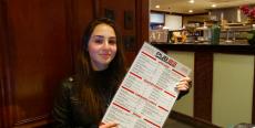 Friendly hostess at Pub 83 Pizza & Burgers in Long Grove