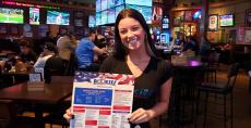 Friendly server at Rookie's All American Pub & Grill in Hoffman Estates