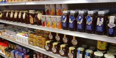 Nice selection of pure Greek honey at Spartan Brothers Imported Foods in Chicago