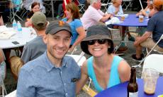 Couple enjoying the Lincoln Square Greek Fest at St. Demetrios Chicago
