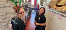 Friendly servers at Stacked Pancake House in Oak Lawn
