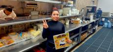 Friendly server at Tasty Waffle Restaurant in Romeoville