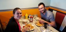 Couple enjoying lunch at Teddy's Diner in Elk Grove Village