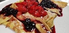 The famous Berry Crepes at Teddy's Diner in Elk Grove Village
