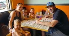 Family enjoying lunch at Teddy's Diner in Elk Grove Village