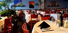 Spacious dining room at Thassos Greek Restaurant in Palos Hills