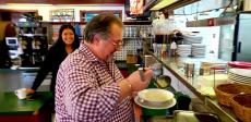 Serving the famous Egg Lemon Soup at Canteen Restaurant in Barrington