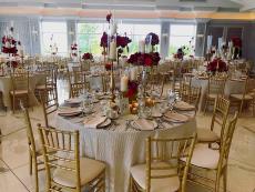 Beautifully designed ballroom at The Odyssey Country Club in Tinley Park