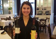 Manager with Greek Wine at Yanni's Restaurant in Glenview