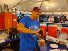Friendly volunteer at The Big Greek Food Fest of Niles
