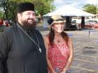 Church leader and guest - Oak Lawn Greek Fest at St. Nicholas