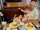 Family enjoying lunch at Billy Boy's Restaurant in Chicago Ridge