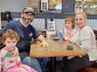 Family enjoying lunch at Billy Boy's Restaurant in Chicago Ridge