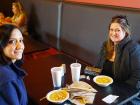 Friends enjoying lunch at Charkie's Restaurant in Carol Stream