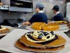 The famous Lemon Blueberry Pancakes at Maple Butter Cafe in Plainfield