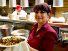Friendly server at Palm Court Restaurant in Arlington Heights