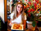 Serving the famous Loukoumades at Papagalino Cafe & Pastry Shop in Niles
