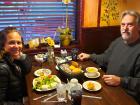 Couple enjoying dinner at Rose Garden Cafe in Elk Grove Village 