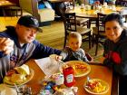 Family enjoying lunch at Tasty Waffle Restaurant in Romeoville