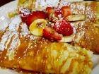 The famous fruit crepes at Tasty Waffle Restaurant in Romeoville
