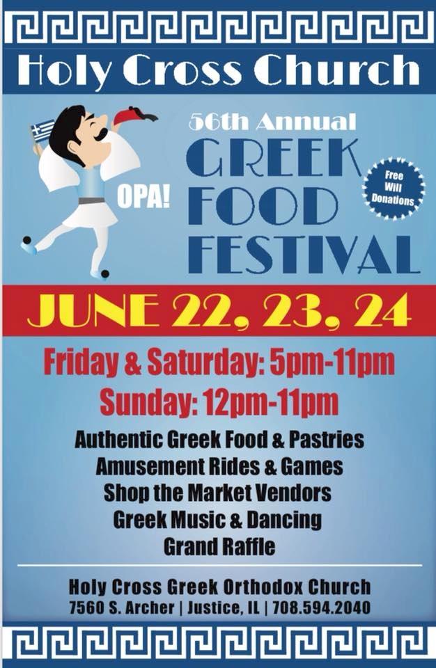 Holy Cross Church Greek Food Festival Justice OPA Chicago