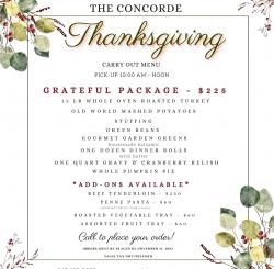 Thanksgiving Day Carry Out Package at Concorde Banquets - Kildeer
