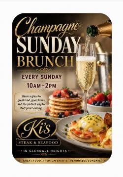 Champagne Sunday Brunch at Ki's Steak & Seafood - Glendale Heights