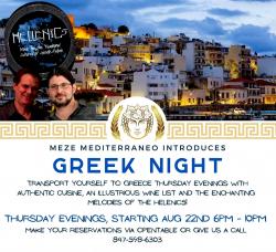 Greek Night at Meze Mediterraneo Restaurant - Schaumburg