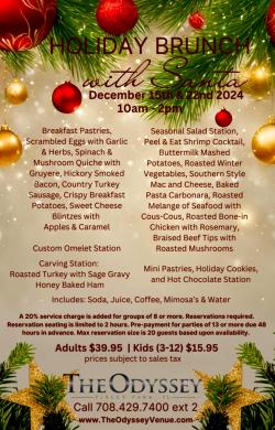 Holiday Brunch with Santa at The Odyssey Banquet Venue - Tinley Park