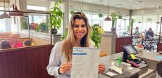 Friendly hostess at Annie's Pancake House in Mount Prospect