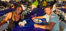 Couple enjoying the Big Greek Food Fest of Niles